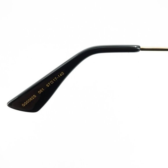 Gucci GG0062 Aviator Polarized Sunglasses Black Gray OS - Picture 9 of 16